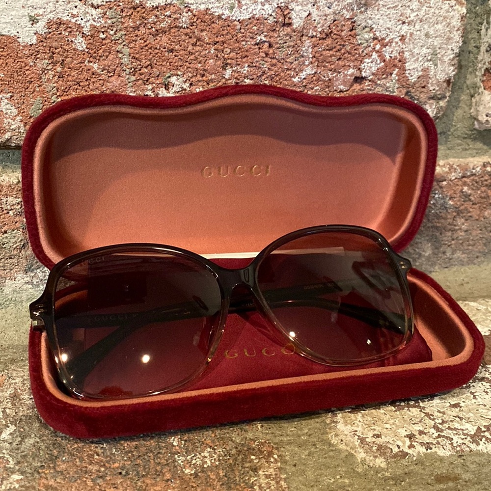 NIB GUCCI Brown Ombré LRG Sunnies